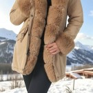 Parka Jakke med Hette og Fuskepels thumbnail