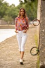 Sienna Capri Hvit Bukse  thumbnail