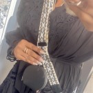 Andrea Kjole Svart med blonder thumbnail